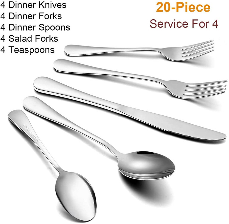 Wildone Stainless Steel Flatware Cutlery Set