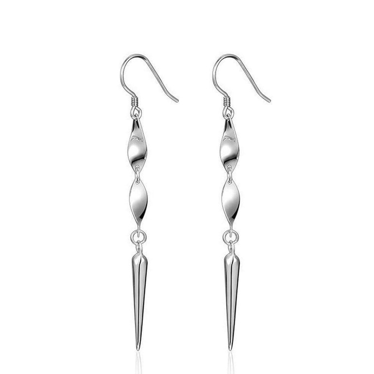 Sterling Silver Long Dangle Drop Earrings Sterling Silver Long Dangle Drop Earrings