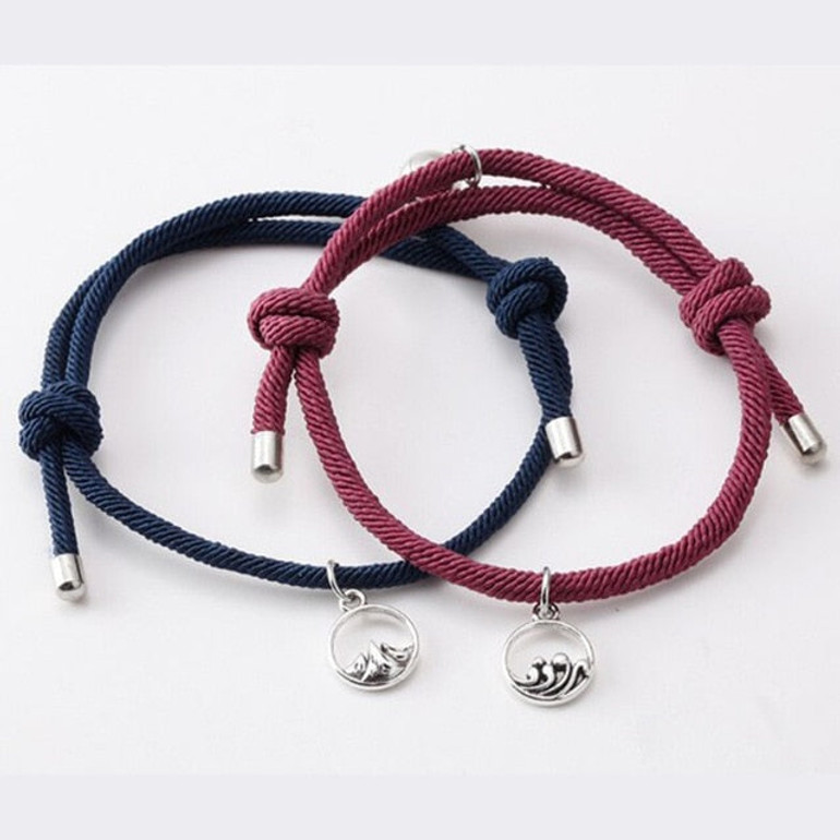 2Pcs/Set Creative Alloy Couple Magnetic Attraction Ball Bracelet for Women Men Stainless Steel Friendship Bracelets Jewelry Gift 2Pcs/Set Creative Alloy Couple Magnetic Attraction Ball Bracelet for Women Men Stainless Steel Friendship Bracelets Jewelry Gift