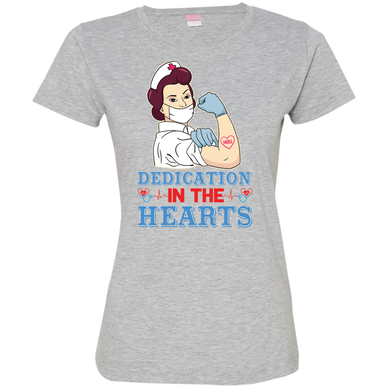 Short-Sleeve Womens T-Shirt Nurses In Heart