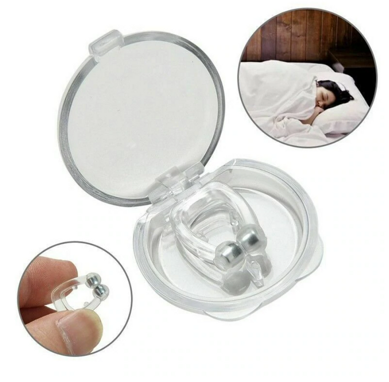 Silicone Magnetic Anti Snore Stop Snoring Nose Clip Sleep Tray Sleeping Aid Apnea Guard Night Device with Case