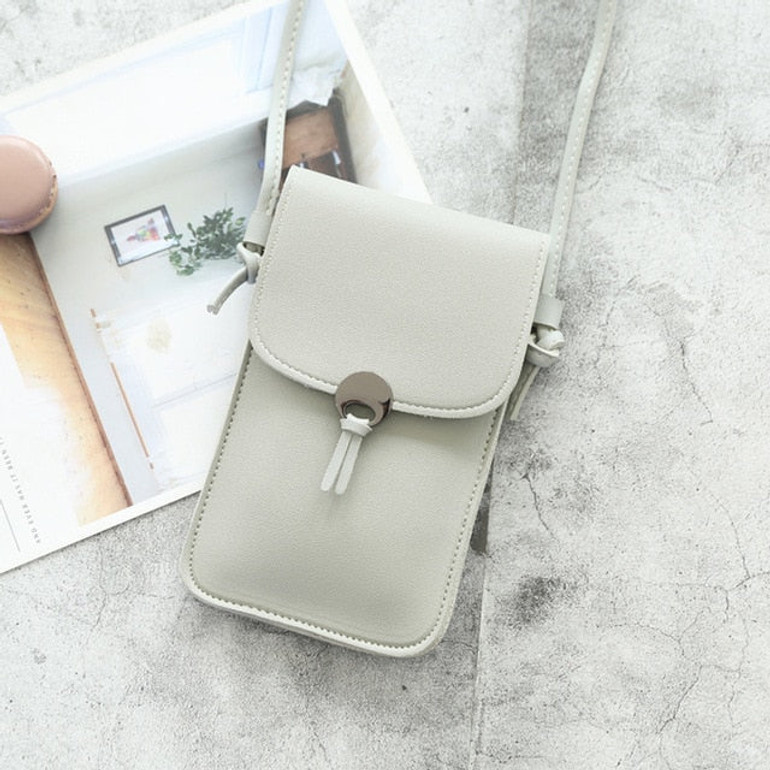 Transparent Touch Screen Practical Mobile Phone Bag Purse
