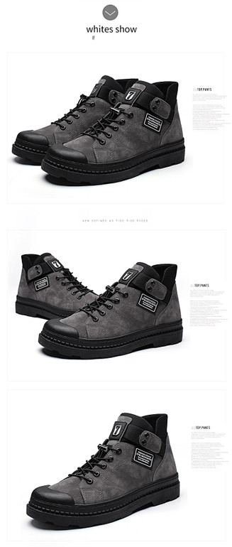 PU Leather Male Waterproof sneaker Boots