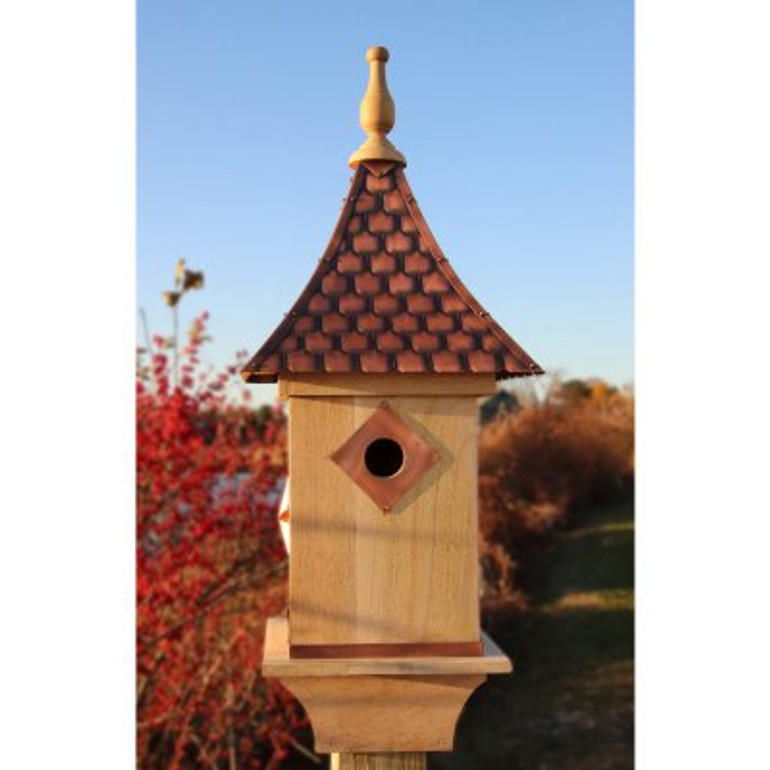 Good Directions Enclosed Copper Shingled Roof Bird House