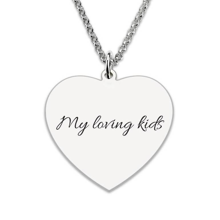 JOSEOD Custom Photo Engraved Heart Necklace JOSEOD Custom Photo Engraved Heart Necklace