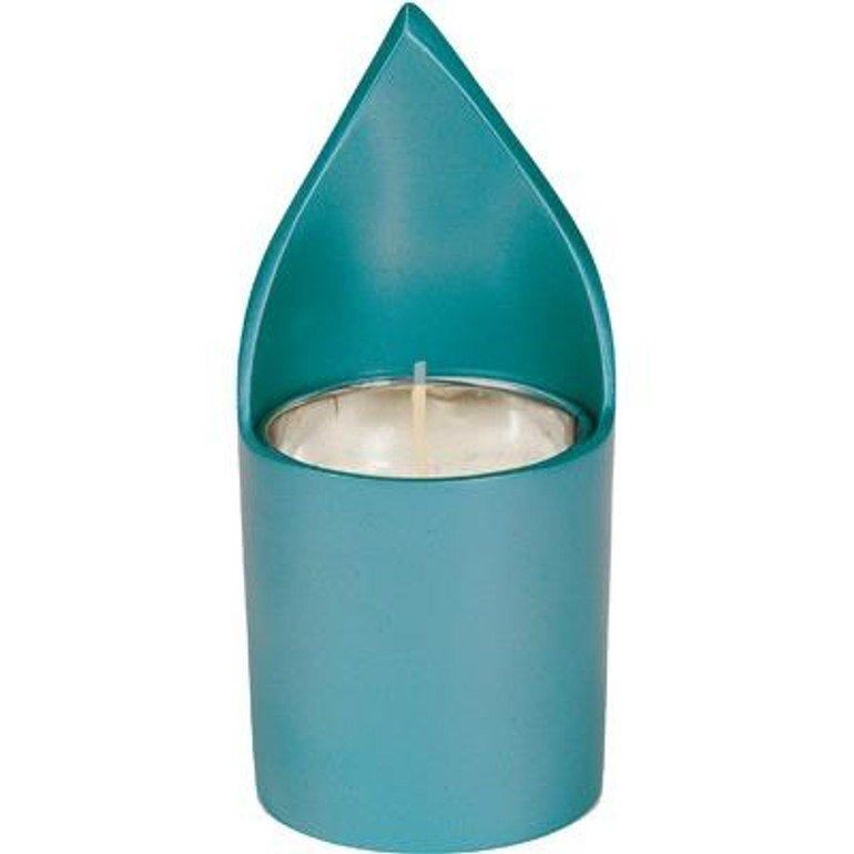 Memorial Candle Holder + Candle - Turquoise
