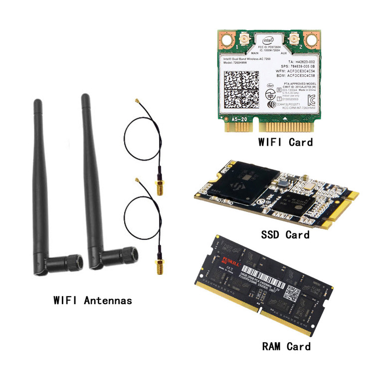 RAM-SSD-WIFI model parts for Mini PC