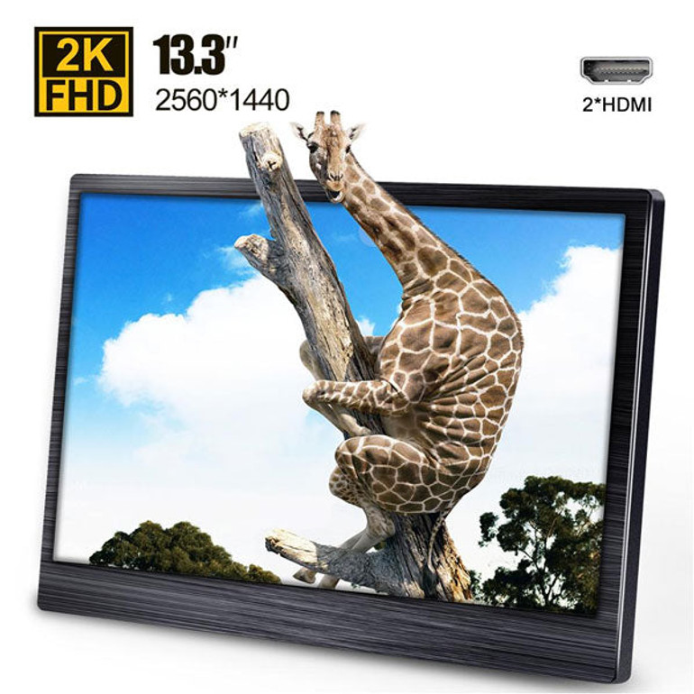 DIGITBLUE® 13.3 Inch 2k IPS Portable Monitor | Laptop Gaming Monitors | HDMI LED Display for Computer PC PS4 Xbox Camera 2560x1440 Digitblue