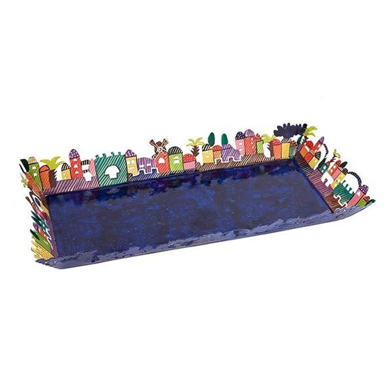 Rectangular Tray - Laser Cut + Hand Painted - Jerusalem