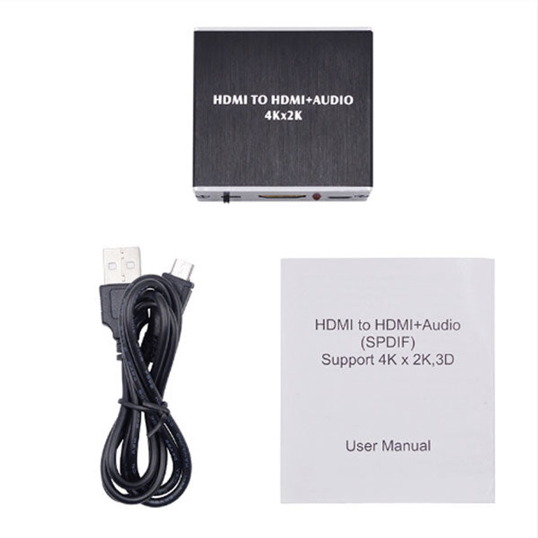 DIGITBLUE® 4K x 2K HDMI Audio Extractor | Optical TOSLINK SPDIF | 3.5mm Stereo Audio Converter | HDMI Audio Splitter (F-0,C-1,O-1)