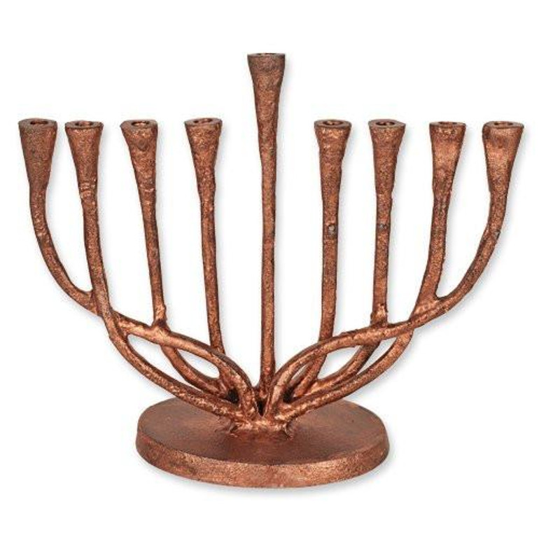 Rustic Copper Finish Menorah