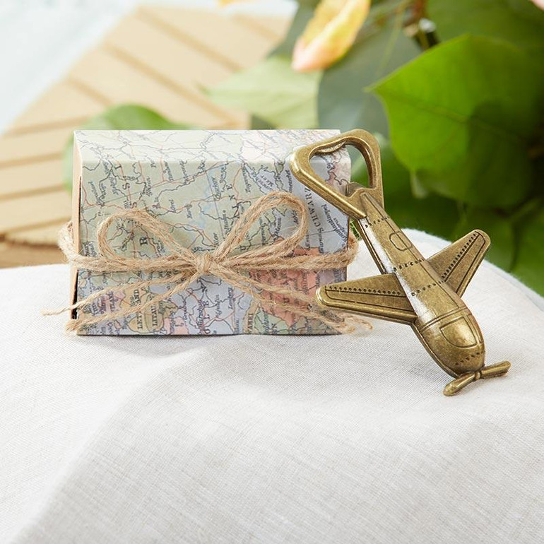 "Let the Adventure Begin" Airplane Bottle Opener