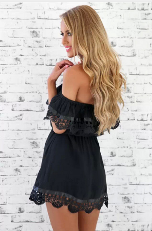 Women White Lace Stitching Dress Women White Lace Stitching Dress