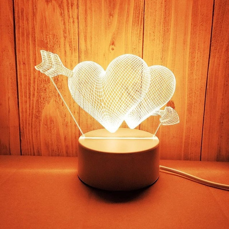 Creative 3D Novelty Illusion LED Night Light Table Lamp For Home Decor
