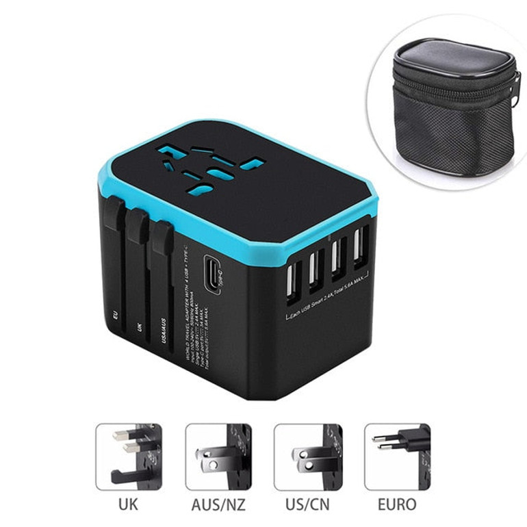 Universal International Type-C Wall Charger AC Plug Travel Adapter