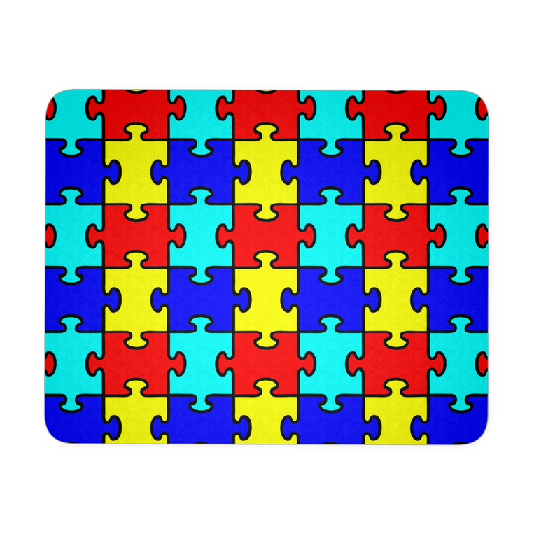Autism Puzzle Pieces Rectangular Mousepad