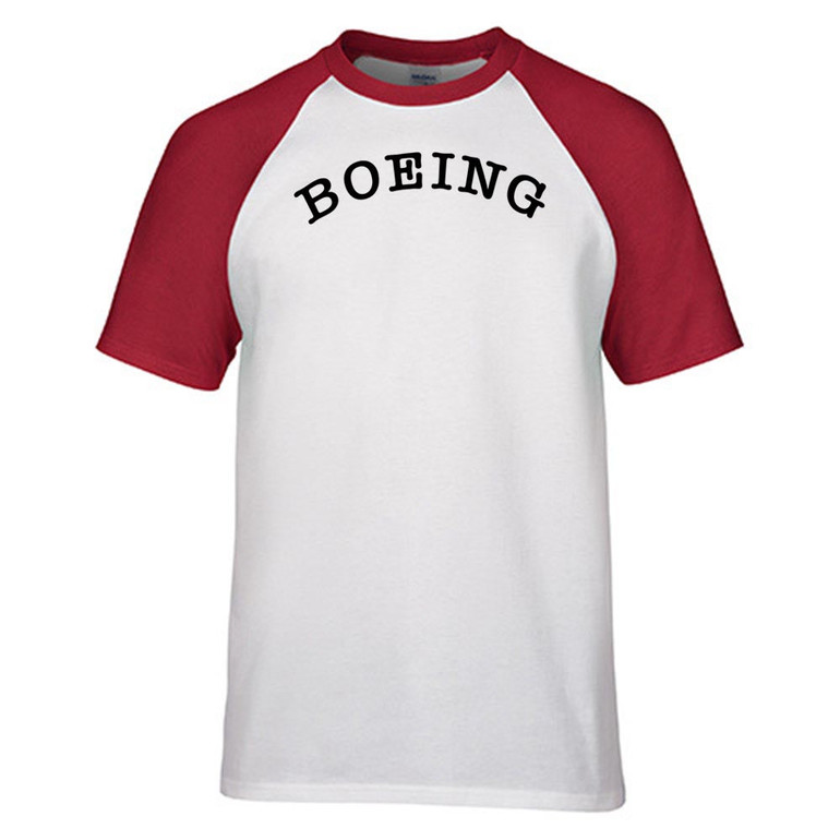 Special Boeing Text Designed Raglan T-Shirts