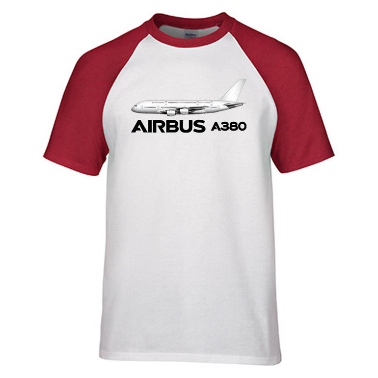 The Airbus A380 Designed Raglan T-Shirts