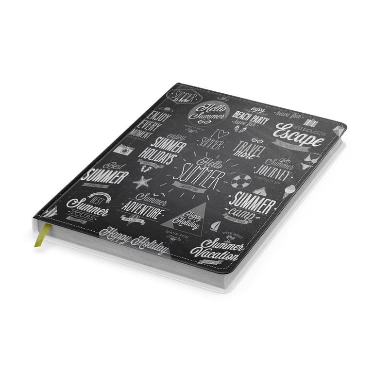 Black & White Super Travel Icons Designed Notebooks