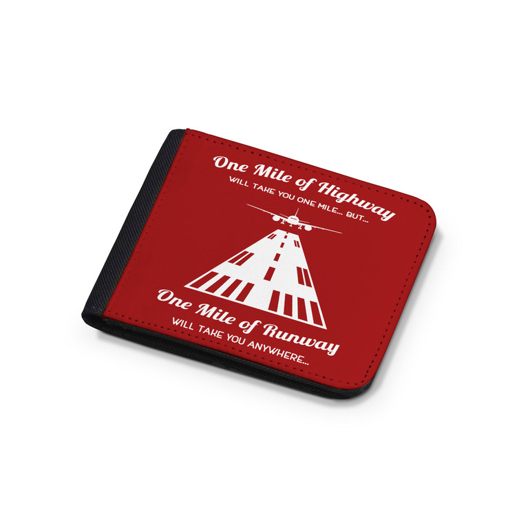 One Mile of Runway Will Take you Anywhere Designed Wallets