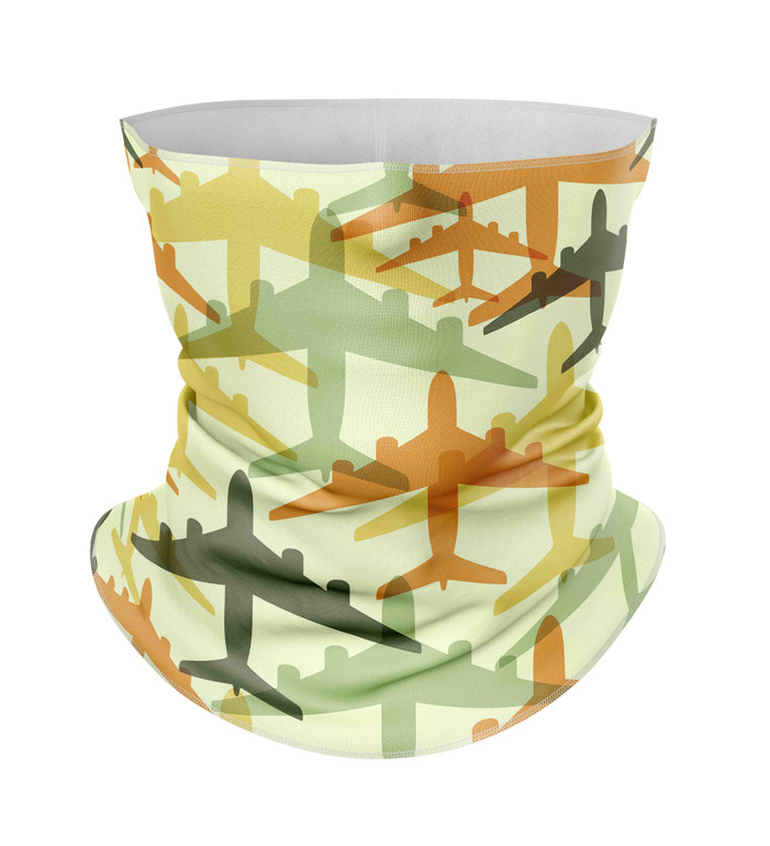 Seamless Colourful Airplanes Designed Full Face & Ski Masks