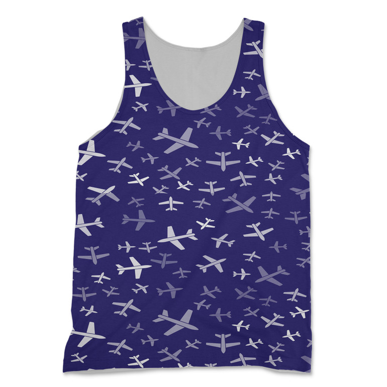 Different Sizes Seamless Airplanes Designed 3D Tank Tops