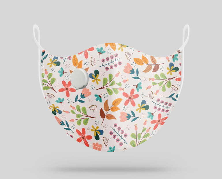 Colourful Flowers Designed Face Masks