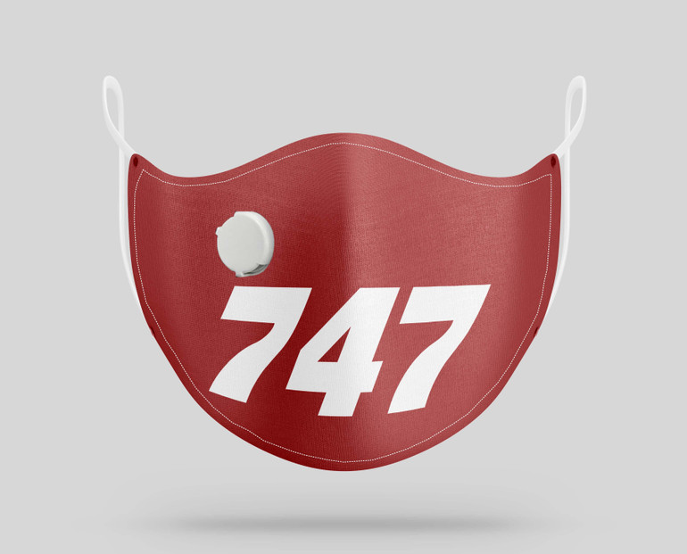 Boeing 747 Text Designed Face Masks
