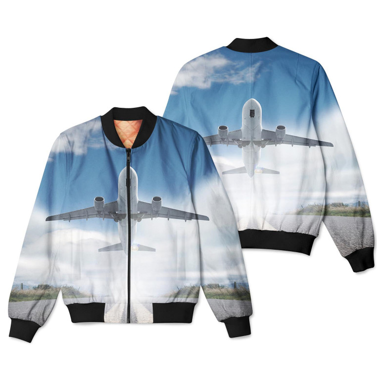 Taking Off Aircraft Designed 3D Pilot Bomber Jackets
