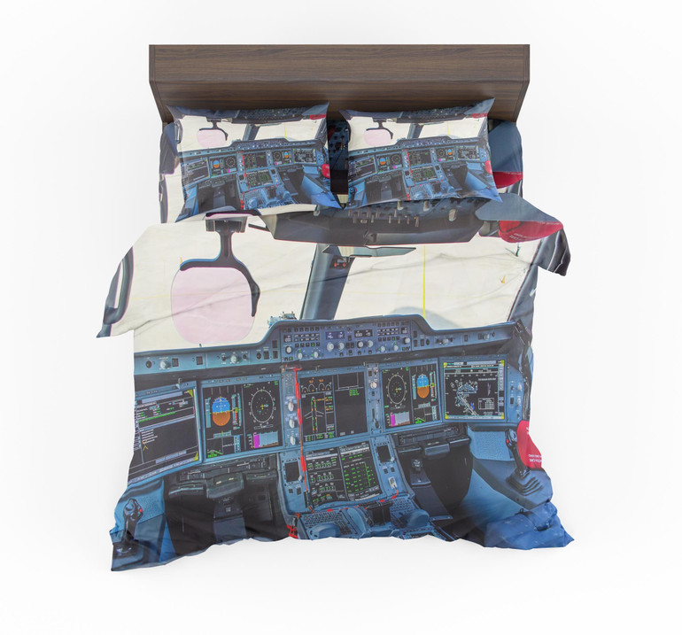 Airbus A350 Cockpit Designed Bedding Sets