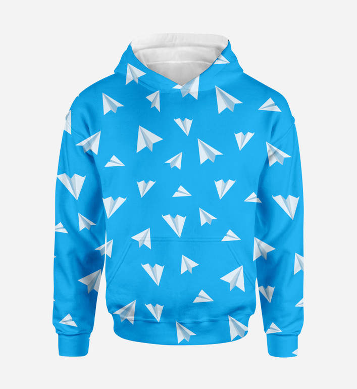 Paper Airplanes Printed 3D Hoodies