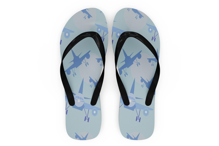 Super Funny Airplanes Designed Slippers (Flip Flops)