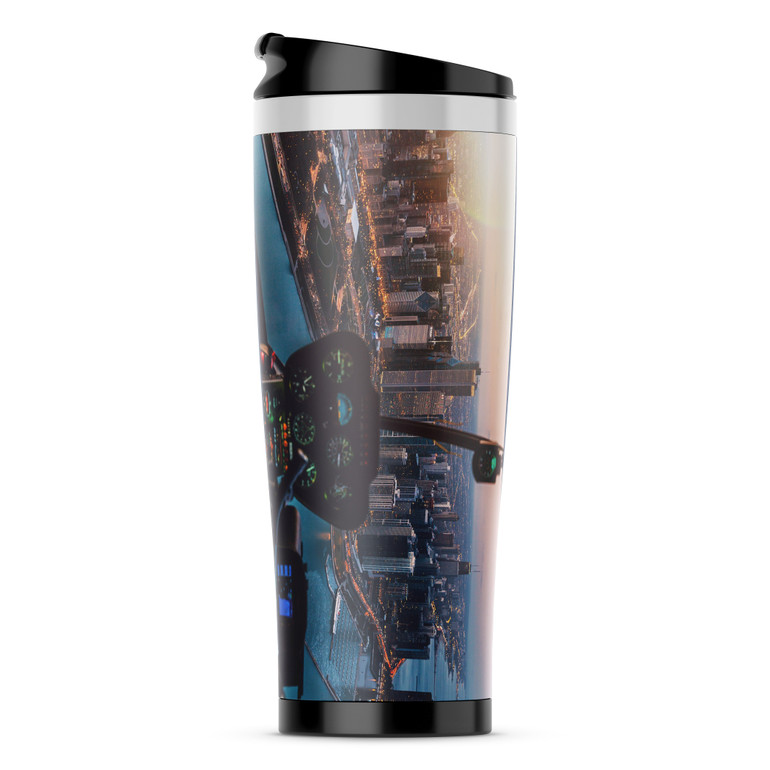 Amazing City View from Helicopter Cockpit Printed iPhone Cases