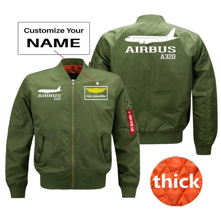 Airbus A320 Printed Pilot Jackets (Customizable)