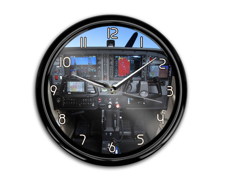 Cessna 172 Cockpit Printed Wall Clocks