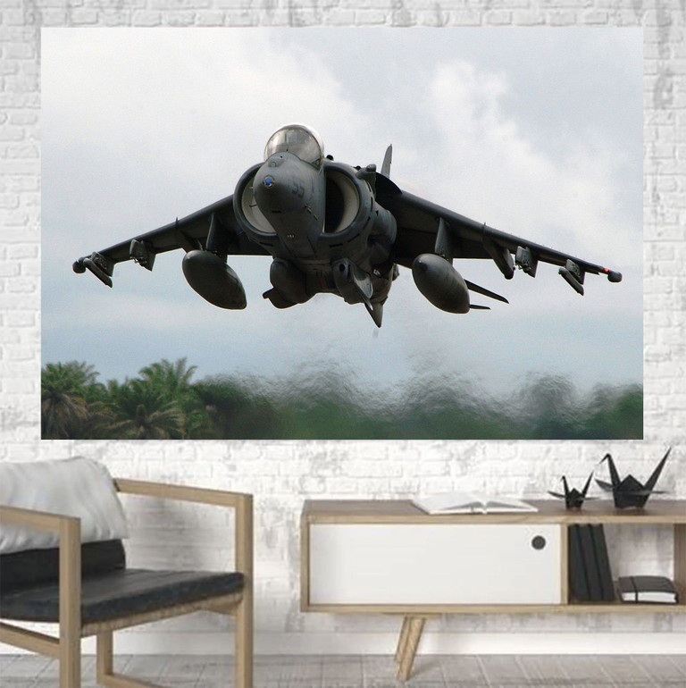 Departing Super Fighter Jet Printed Canvas Posters (1 Piece)