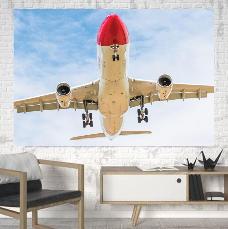 Beautiful Airbus A330 on Approach Printed Canvas Posters (1 Piece)