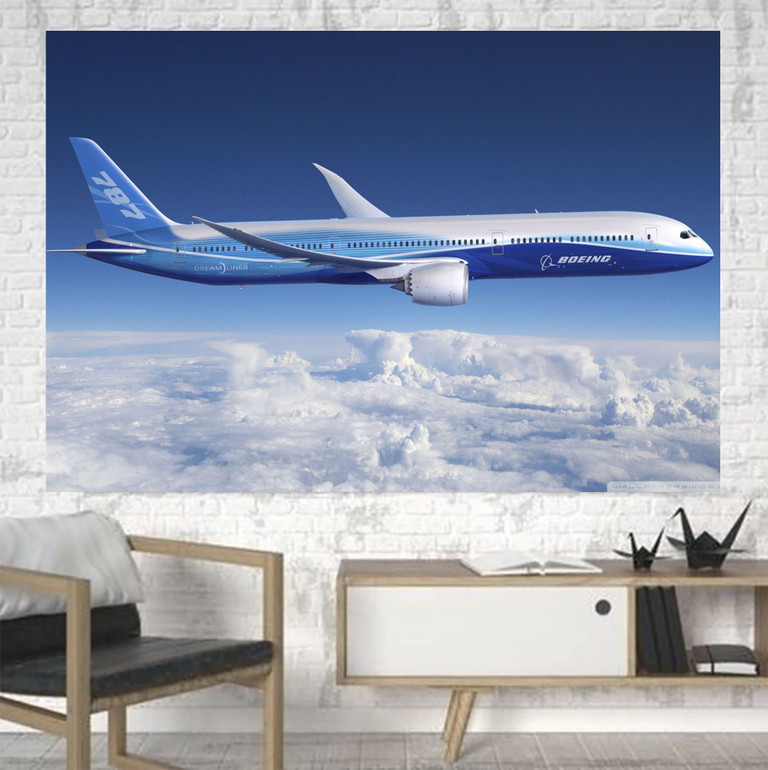 Boeing 787 Dreamliner Printed Canvas Posters (1 Piece)