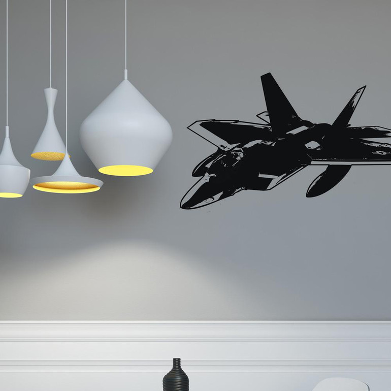 Beautiful Cruising Fighting Falcon F35 Designed Wall Sticker