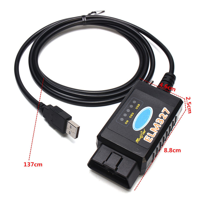 ELM327 USB Modified OBD2 Car Diagnostic Scanner For Ford MS-CAN HS-CAN Mazda Forscan
