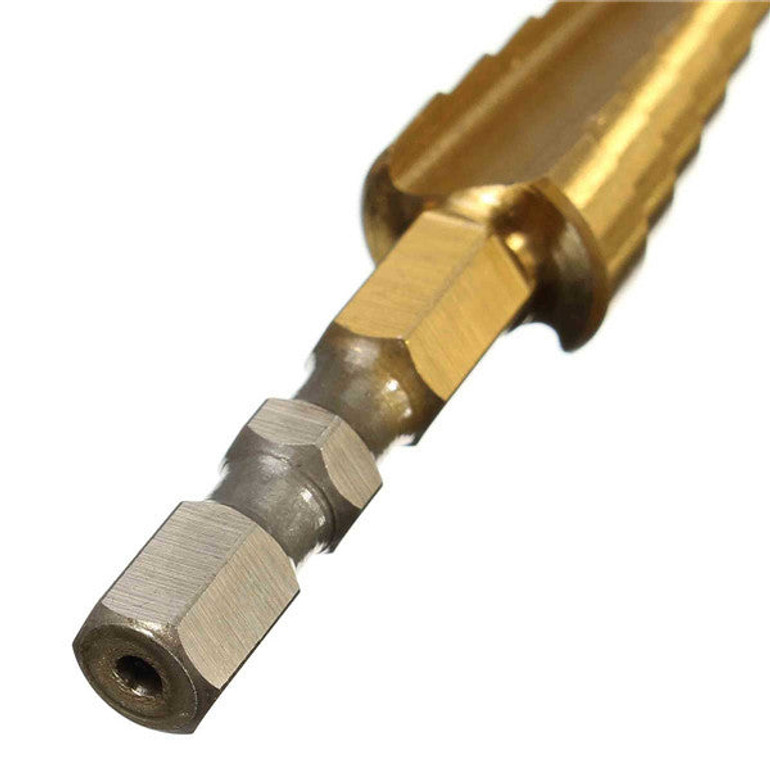 3-13mm HSS Titanium Coated Step Drill 1/4 Inch Hex Shank Step Drill Bit