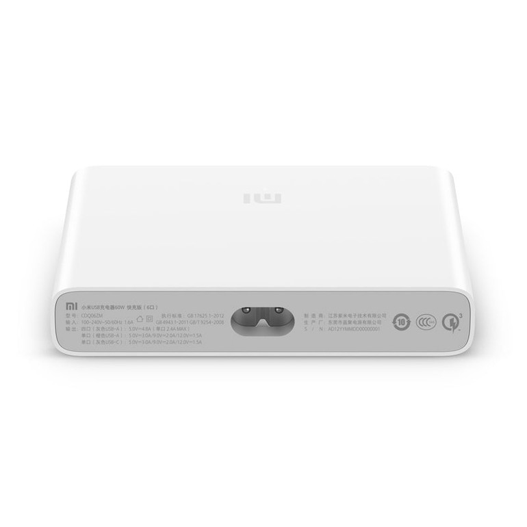 Original Xiaomi USB-C 60W Charger Type-C & USB-A 6 Ports Output Dual QC 3.0 Quick Charger