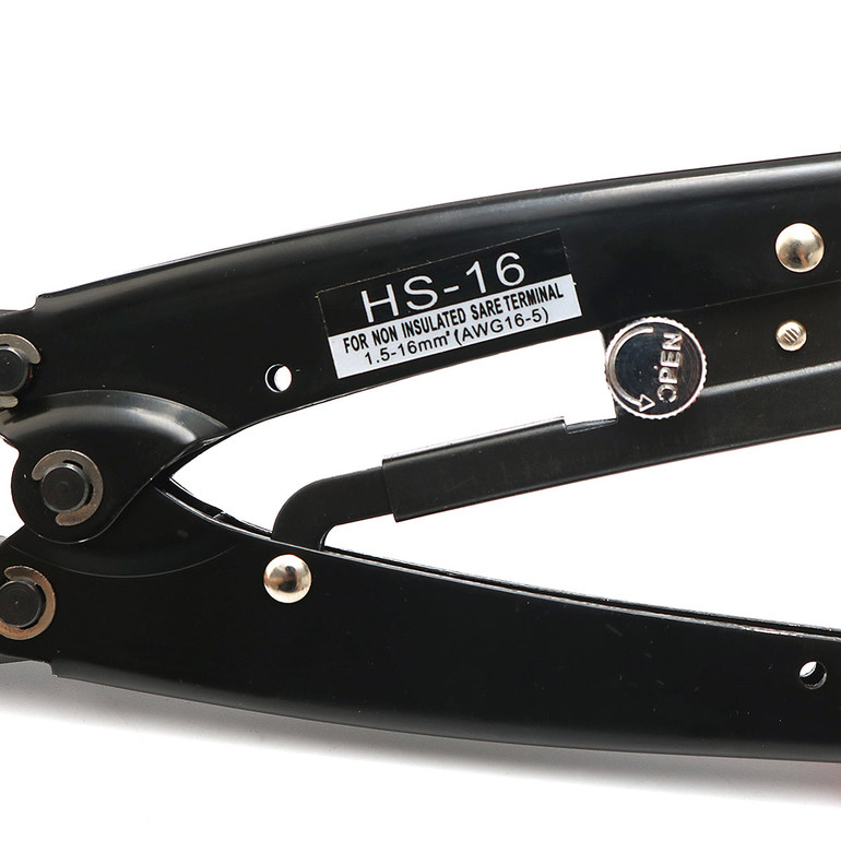 HS-16 1.25-16mm² Cable Lug Crimping Crimper Tool Bare Terminal Wire Plier Cutter