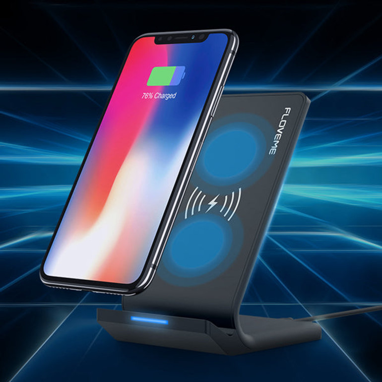 FLOVEME Qi Wireless Charger Desktop Phone Holder For iPhone X 8Plus Mix 2S S9+ S8 Note 8