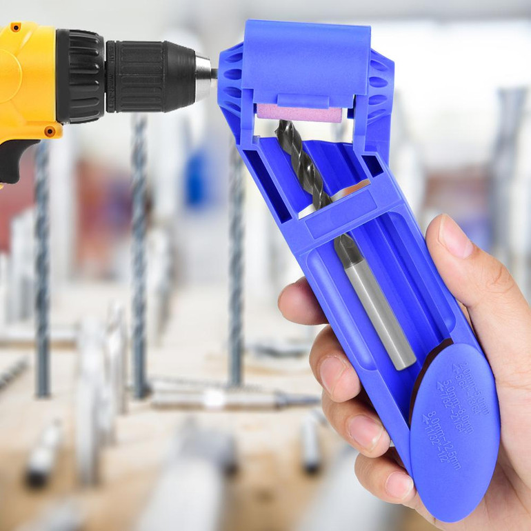 Effetool Portable Drill Bit Sharpener 2-12.5mm Corundum Grinding Wheel Powered Tool for Drill Polishing