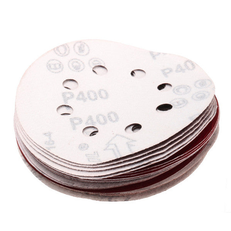 25pcs 5 Inch 125mm 8 Hole Sanding Discs 400-1200 Grit Sandpaper