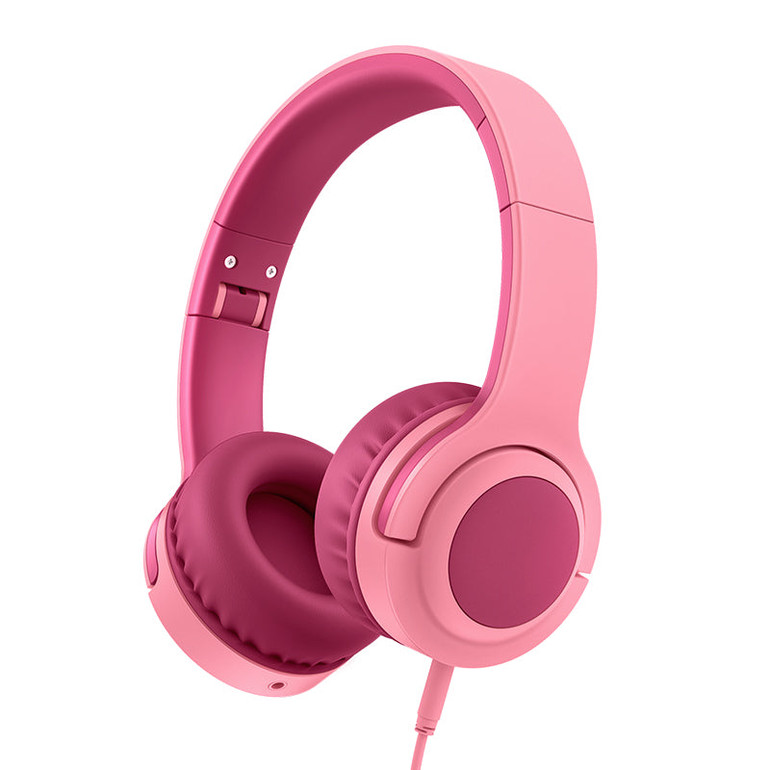 PICUN Q2 Kids Wired Headphones 93dB Volume Limited On Ear Foldable Children Headset with Volume Limiting and Sharing Function 3.5mm Jack