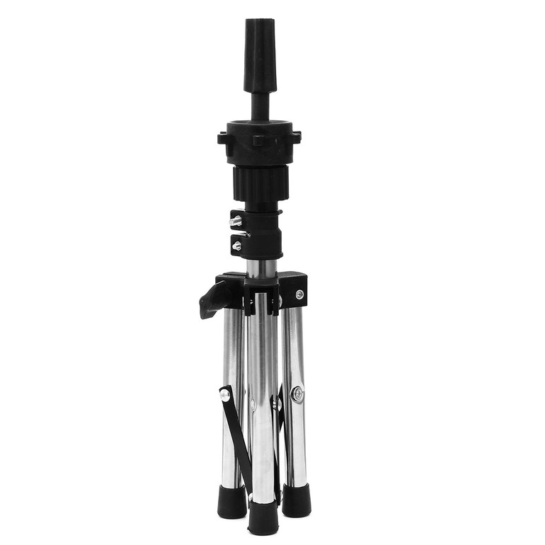 Adjustable Mini Wig Stand Hairdressing Tripod Hairdresser Training Mannequin Head Holder Clamp False Head Mold Stand Hair Wig