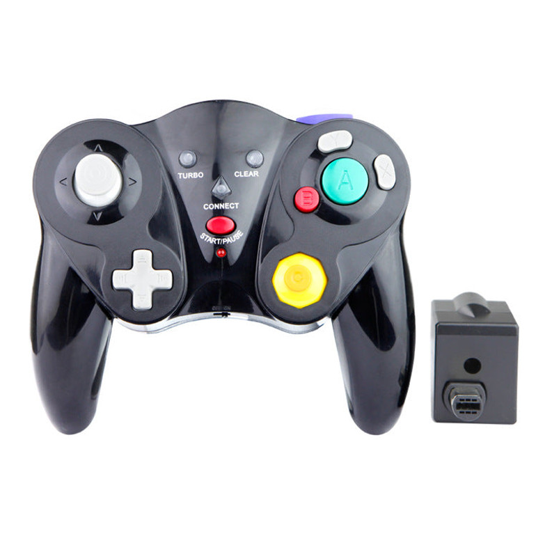 HY-5201 2.4G Wireless Gamepad Joypad for Nintendo Gamecube NGC Vibration Turbo Clear Joystick Game Controller for Nintendo Wii Game Console
