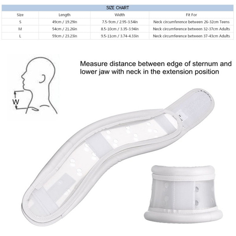 S/M/L Breathable Cervical Collar Neck Support Portable Detachable Neck Orthosis Brace